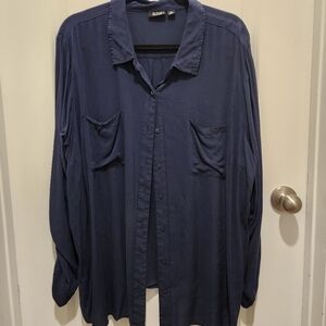 A.N.A. Size 3XL Navy Blouse